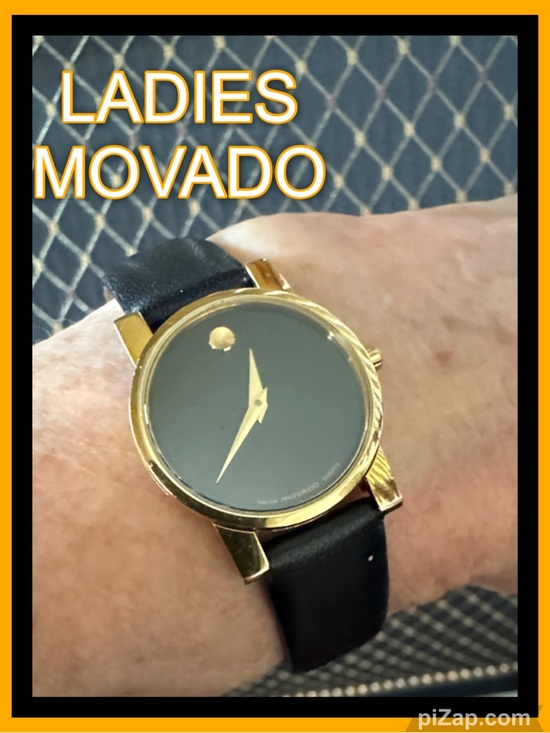 Movado Accessories - ⏰ Movado Modern Museum Classic Ladies Watch with Black Leather Band